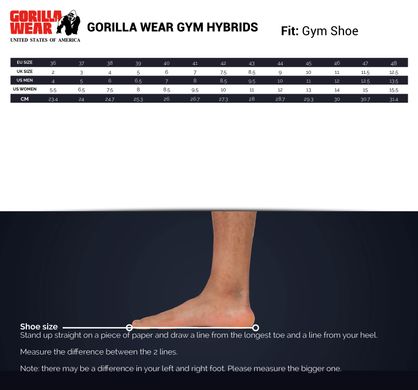 Спортивные унисекс кроссовки Gym Hybrids (Black:2) Gorilla Wear SO-307 фото