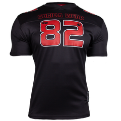 Спортивная мужская футболка Fresno T-shirt (Black/Red)  Gorilla Wear F-566 фото