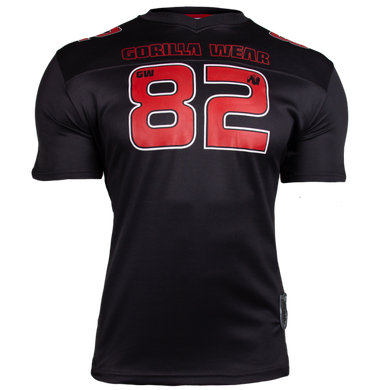 Спортивна чоловіча футболка Fresno T-shirt (Black/Red)  Gorilla Wear F-566 фото