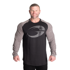 Спортивная мужская футболка Original raglan ls (Black/Grey) Gasp LH-262 фото
