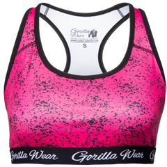 Жіночий спортивний топ Hanna Sports Bra (Black/Pink) Gorilla Wear SB-523 фото