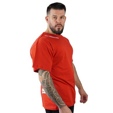 Спортивная мужская футболка T-Shirt "Gym" (red/white) Brachial F-776 фото