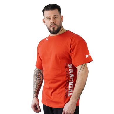 Спортивная мужская футболка T-Shirt "Gym" (red/white) Brachial F-776 фото