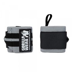 Спортивные кистевые унисекс ремни Wrist Wraps PRO (Gray/Black) Gorilla Wear BK-860 фото