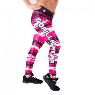 Спортивные женские леггинсы Santa Fe Tights (Pink) Gorilla Wear LJ-584 фото