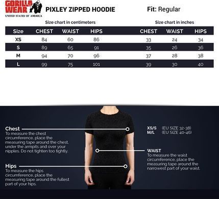 Спортивна жіноча кофта Pixley Zipped Hoodie (Black) Gorilla Wear KJ-1426 фото