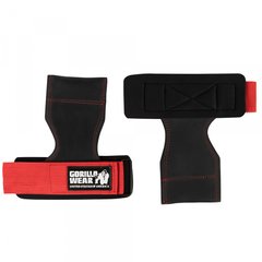 Спортивні унісекс утримувачі Lifting Grips (Black/Red) Gorilla Wear LG-1101 фото