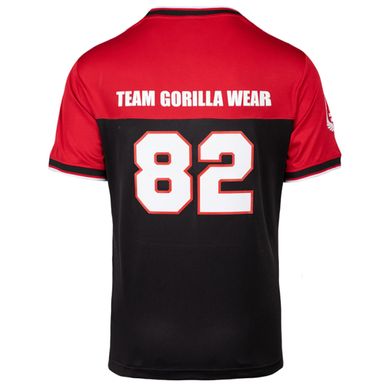 Спортивная мужская футболка Trenton Football Jersey (Black/Red) Gorilla Wear  F-749 фото
