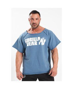 Gorilla Wear Classic Work Out Top (Coronet Blue) спортивна чоловіча футболка для бодібілдингу TT-210 фото