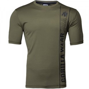 Спортивная мужская футболка Branson T-shirt Army (Green/Black) Gorilla Wear F-903 фото