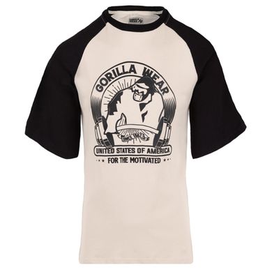 Спортивная мужская футболка Logan T-Shirt (Beige/Black) Gorilla Wear F-1036 фото