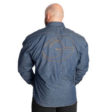 Gasp Denim Shirt (Washed blue) спортивная рубашка для бодибилдеров. DSh-1235 фото