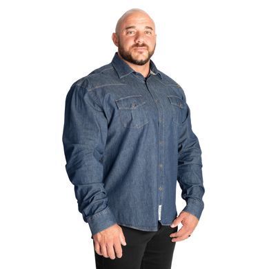 Gasp Denim Shirt (Washed blue) спортивная рубашка для бодибилдеров. DSh-1235 фото