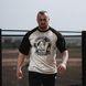 Спортивна чоловіча футболка   Logan T-Shirt (Beige/Black) Gorilla Wear F-1036 фото 5