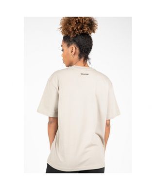 Gorilla Wear Bixby Oversized (Beige) спортивна жіночі футболка для фітнесу. Fj-1550 фото