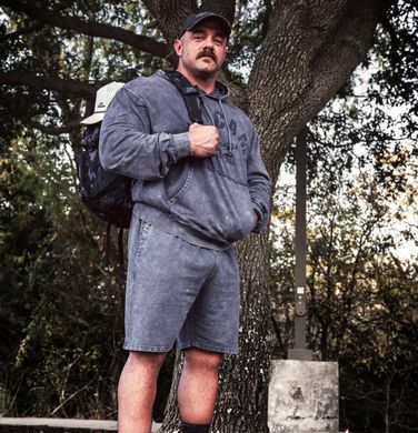 Gasp Iron Camp Dynamic Shorts 8&rdquo; (Washed Black) спортивні чоловічі шорти для бодібілдингу. SwS-1482 фото