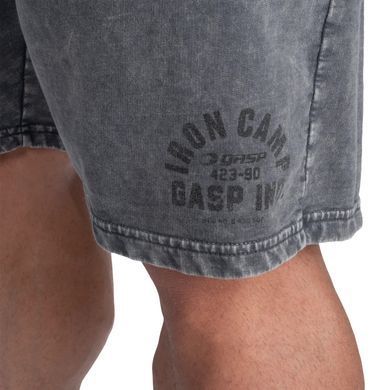 Gasp Iron Camp Dynamic Shorts 8&rdquo; (Washed Black) спортивні чоловічі шорти для бодібілдингу. SwS-1482 фото