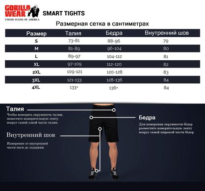 Спортивні чоловічі тайтси Smart Tights (Gray) Gorilla Wear Tis - 211 фото