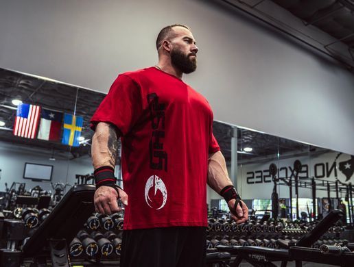 Gasp Original Tee (Chili Red) мужская футболка для бодибилдинга. F-312 фото