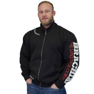 Спортивний чоловічий светр  Zip-Sweater "Gym" (black/white) Brachial ZH-313 фото