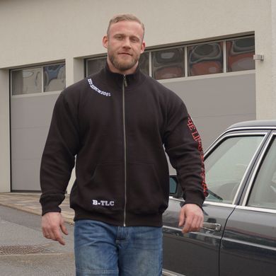 Спортивний чоловічий светр  Zip-Sweater "Gym" (black/white) Brachial ZH-313 фото