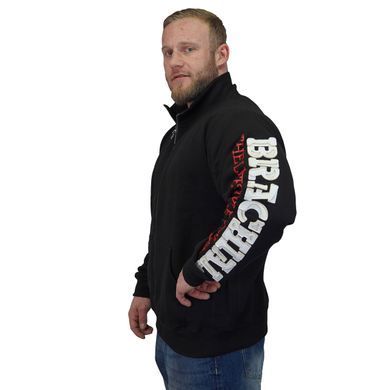 Спортивний чоловічий светр  Zip-Sweater "Gym" (black/white) Brachial ZH-313 фото