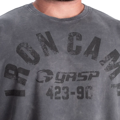 Gasp Iron Camp Iron Tee (Washed Black) спортивна чоловіча футболка для бодібілдингу. F-1495 фото