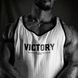 XXXL Explosivefibres "Victory" 100% Cotton Box Cut Tank (Ghost White) спортивна чоловіча майка для бодібілдингу. M-1461 фото 3