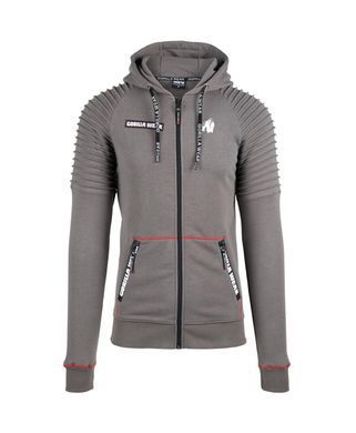Спортивная мужская кофта Georgia Zipped Hoodie (Gray) Gorilla Wear ZH-1373 фото