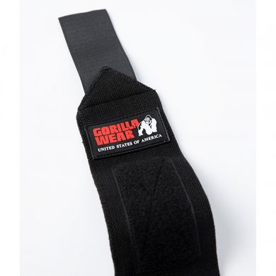 Спортивні  кистьові бинти Wrist Wraps PRO (Black) Gorilla Wear KB-1129 фото