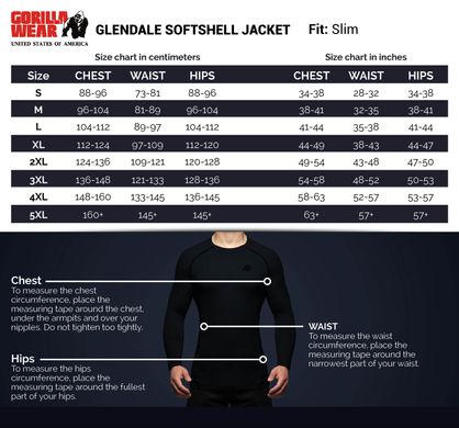 Спортивная мужская куртка Glendale Jacket (Black) Gorilla Wear SJ-340 фото