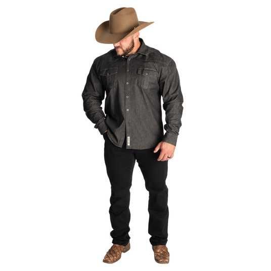 gasp ディビジョンクリューネック　ブラック　M GASP Denim Shirt — купити чоловічу джинсову сорочку в Україні.