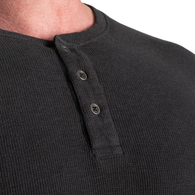 Better Bodies BB Thermal Henley (Washed Anthracite) спортивний чоловічий лонгслів для бодібілдингу. LS-1512 фото