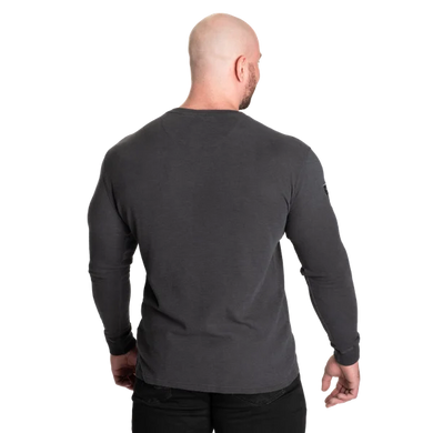 Better Bodies BB Thermal Henley (Washed Anthracite) спортивний чоловічий лонгслів для бодібілдингу. LS-1512 фото