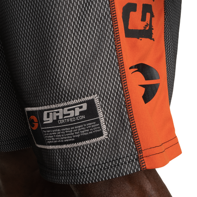 Спортивні чоловічі шорти No1 mesh shorts (Black/Flame) Gasp MhS- 126 фото