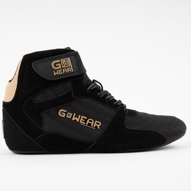 Спортивные унисекс кроссовки Gwear Pro High Tops (Black/Gold) Gorilla Wear BT-754 фото
