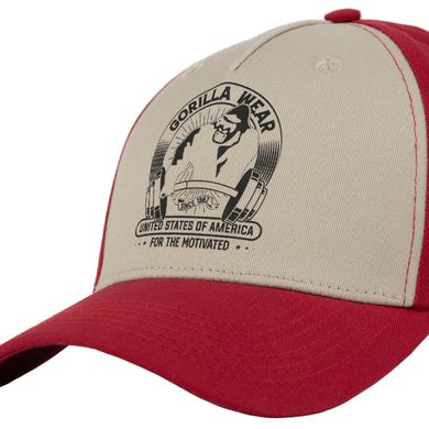 Спортивная мужская кепка Buckley Cap (Red/ Beige)  Gorilla Wear cap-1026 фото