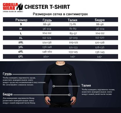 Спортивная мужская футболка Chester T-shirt (Black/Navy) Gorilla Wear    F-979 фото