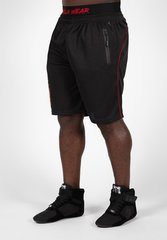 Спортивні чоловічі шорти Mercury Mesh Shorts (Black/Red) Gorilla Wear  MSh-73 фото