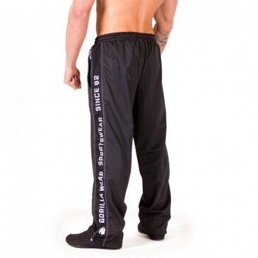 Спортивные мужские штаны  Functional Mesh Pants (Black/White) Gorilla Wear SP-549 фото