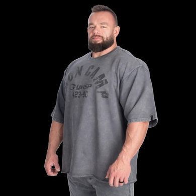 Gasp Iron Iron Camp Iron Tee (Washed Black) спортивна чоловіча футболка  для бодібілдингу. F-1484 фото