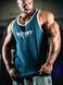 XXXL Explosivefibres "Victory" 100% Cotton Box Cut Tank (Petrol Blue) спортивна чоловіча майка для бодібілдингу. M-1462 фото 5