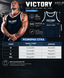 XXXL Explosivefibres "Victory" 100% Cotton Box Cut Tank (Petrol Blue) спортивна чоловіча майка для бодібілдингу. M-1462 фото 4