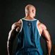 XXXL Explosivefibres "Victory" 100% Cotton Box Cut Tank (Petrol Blue) спортивна чоловіча майка для бодібілдингу. M-1462 фото 2
