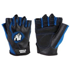Спортивные мужские перчатки Mitchell Training gloves (Black/Blue) Gorilla Wear PT-1132 фото
