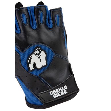 Спортивні чоловічі рукавички Mitchell Training gloves (Black/Blue) Gorilla Wear PT-1132 фото