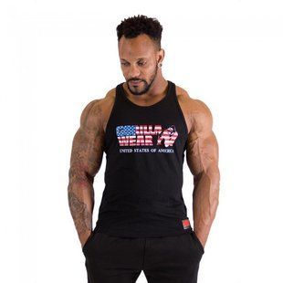 Gorilla Wear Classic Tank Top (Black) спортивна чоловіча майка для бодібілдингу. M-438 фото