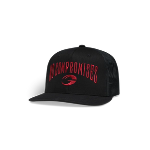 Gasp NC Flatbrim Mesh Cap (Black/Red) спортивная мужская кепка. Cap-1493 фото