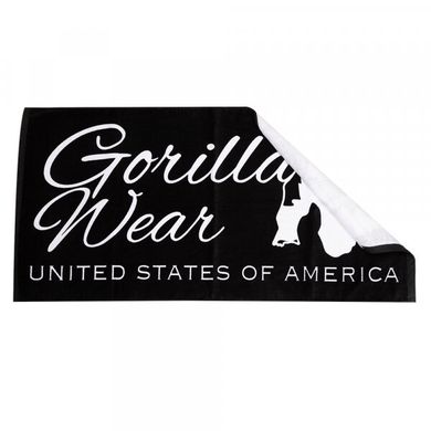 Спортивний рушник для тренувань Classic Gym Towel (Black/White) Gorilla Wear SpT-248 фото