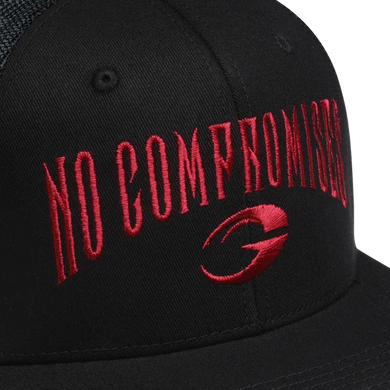Gasp NC Flatbrim Mesh Cap (Black/Red) спортивная мужская кепка. Cap-1493 фото